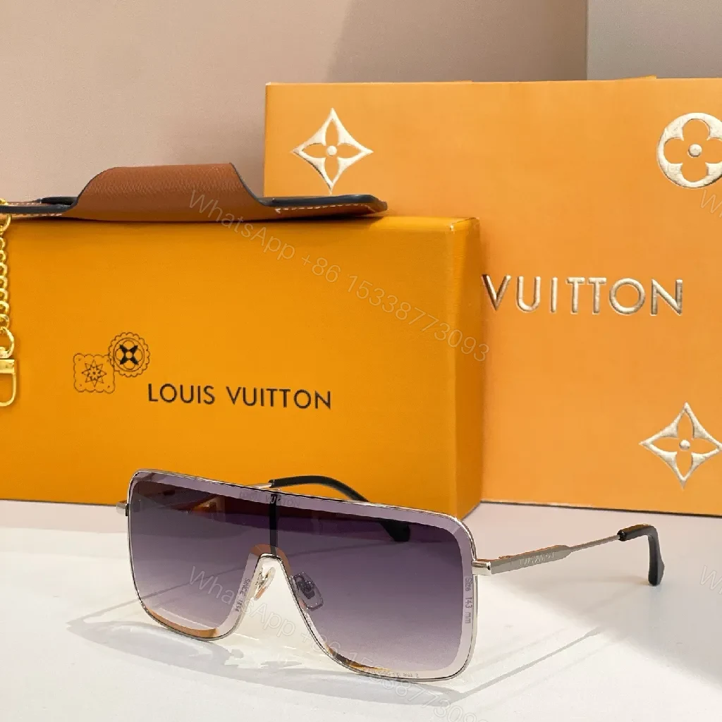 View 9 of Luxurious Monogram Shield Sunglasses: Premium Alloy, UV-Protection