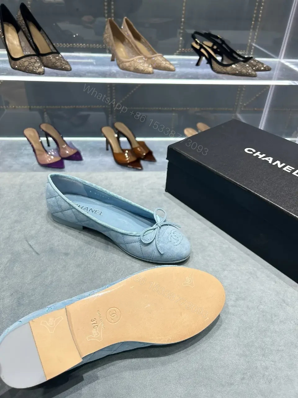 View 7 of Quilted Ballet Flats with Subtle Logo Comfort Chic Flat