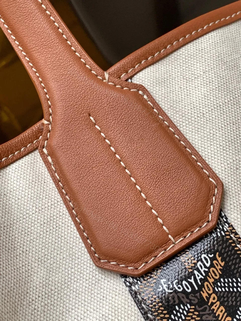 View 9 of Canvas-Trim Tote: Signature Pattern, Everyday Utility