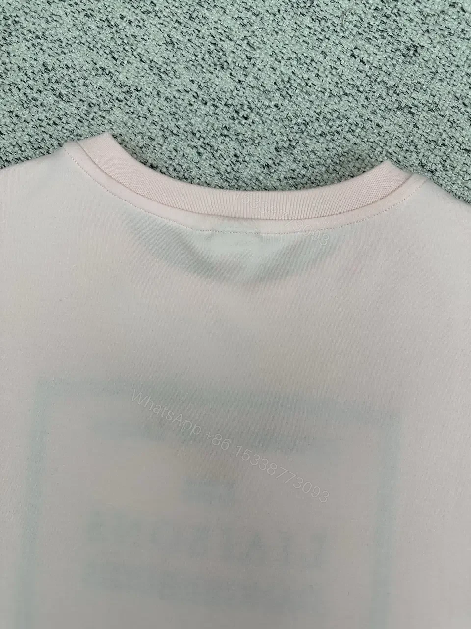 View 4 of Soft Cotton Tee: Minimal Couture Print Tee