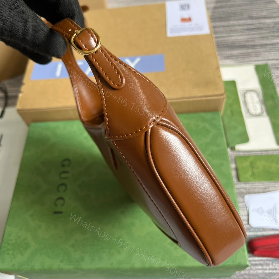 View 9 of GG JACKIE MINI 19 SHOULDER BAG IN CINNAMON BROWN CALFSKIN