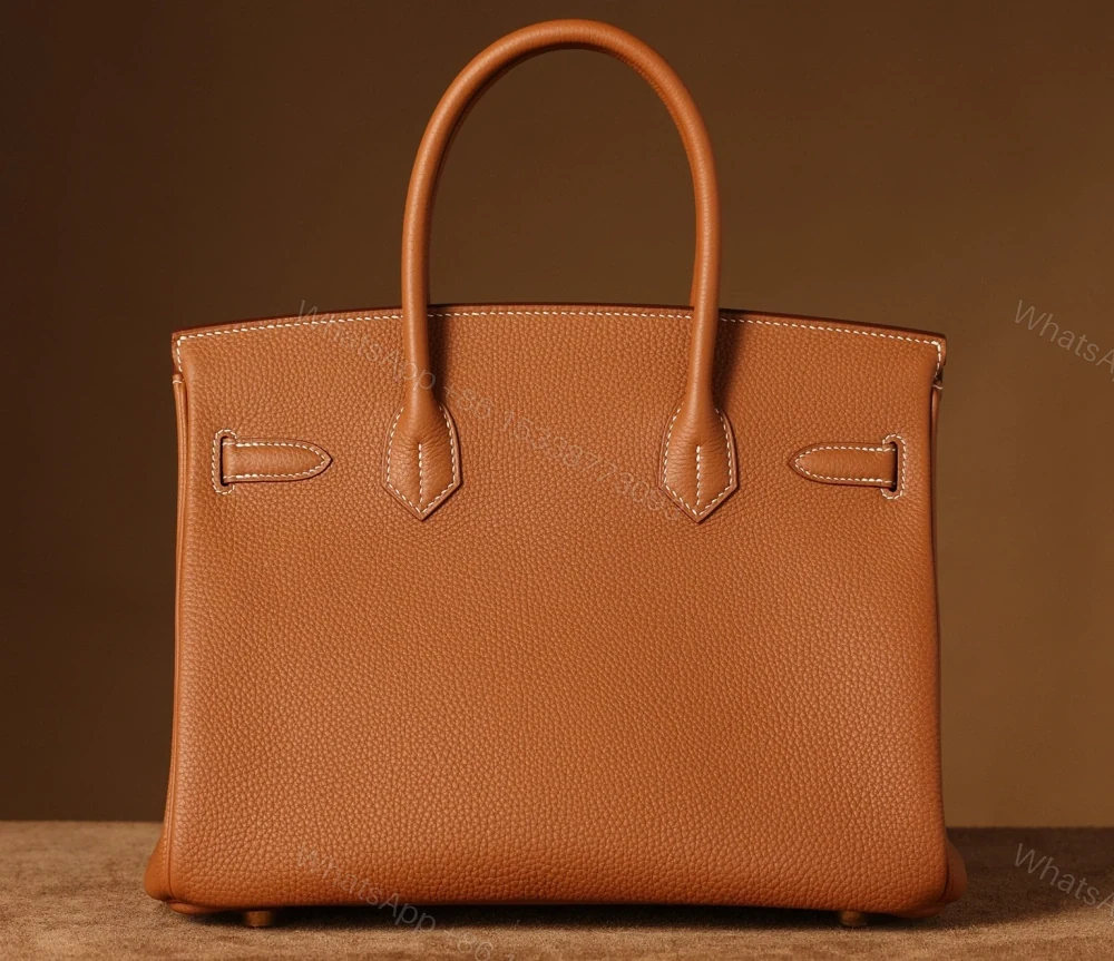 View 3 of 獨家純手工縫製高仿HermesBirkin30系列金棕金扣