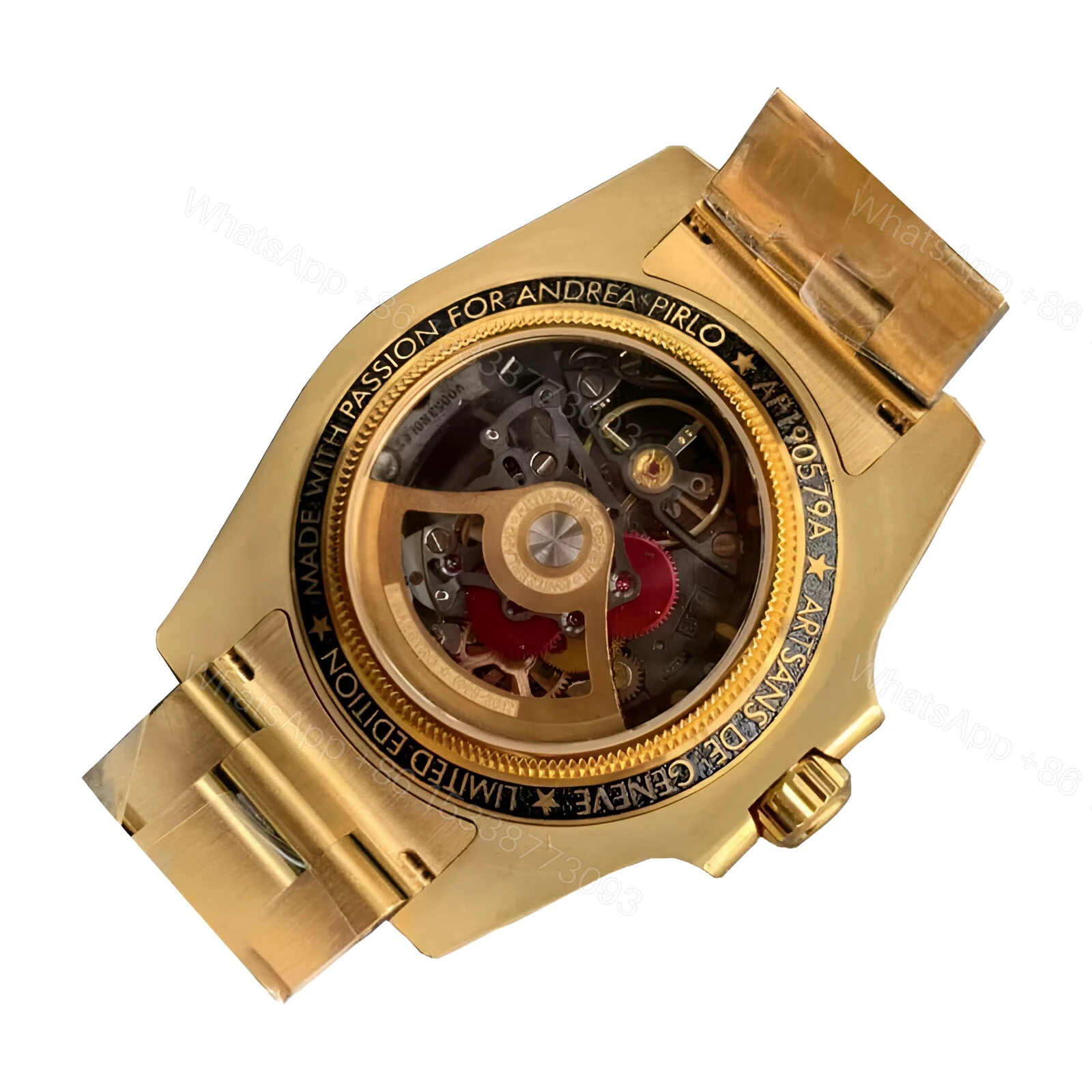 View 3 of Rolex Oyster Skeleton Gold 114200 Replica