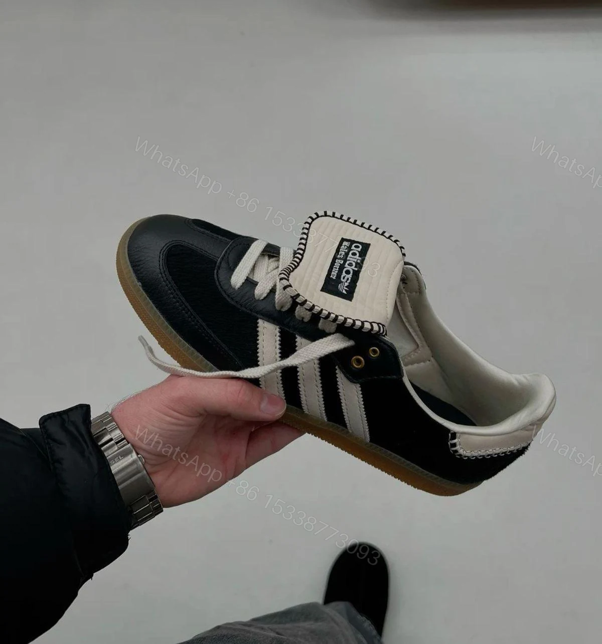 View 4 of ADIDAS WALES BONNER SAMBA PONY TONAL LOW TRAINERS