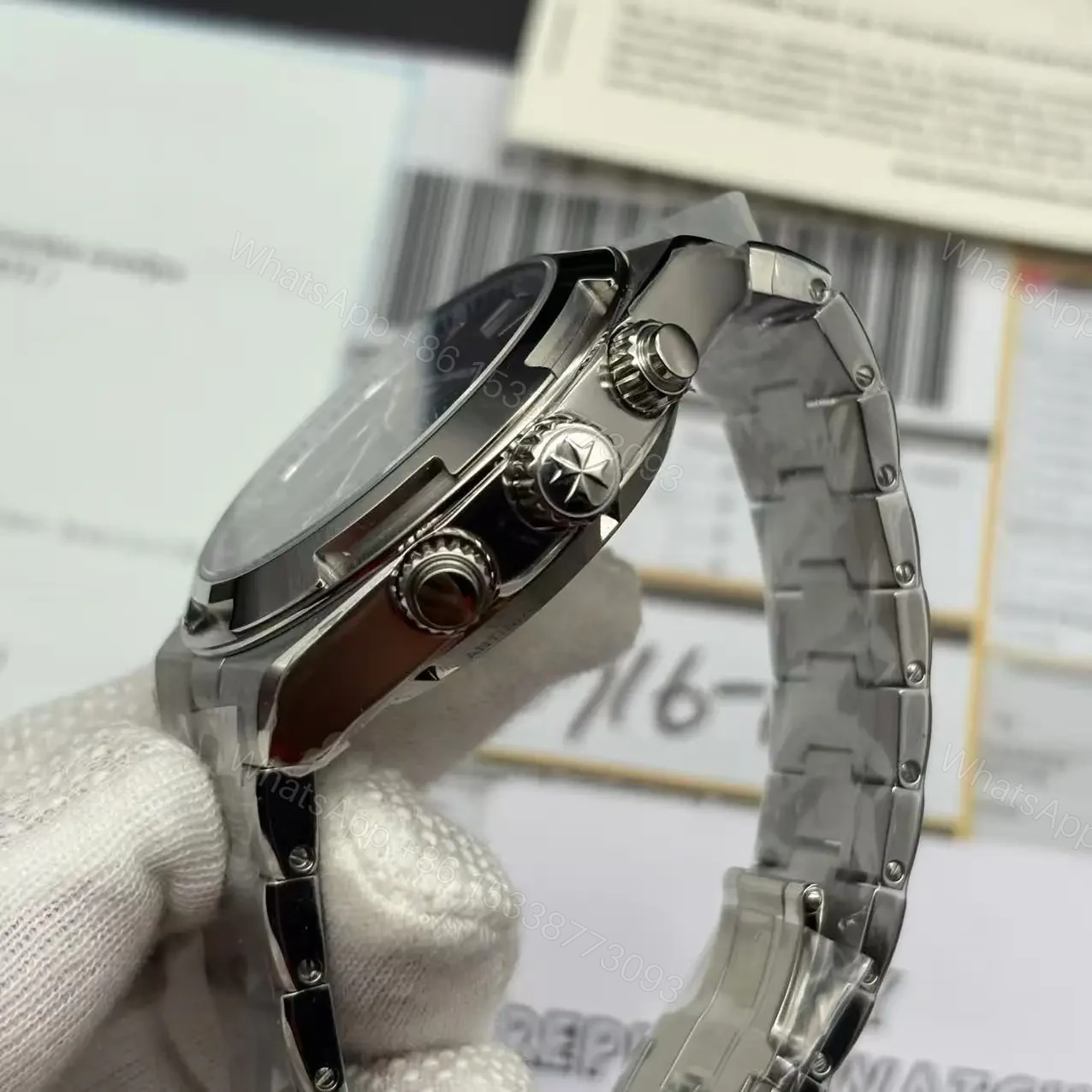 View 6 of Replica vacheron constantin Overseas chronograph 42.50 Stainless steel