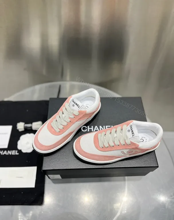 View 6 of Chic Pink Suede Leather sneakers - Luxe Sporty Comfort