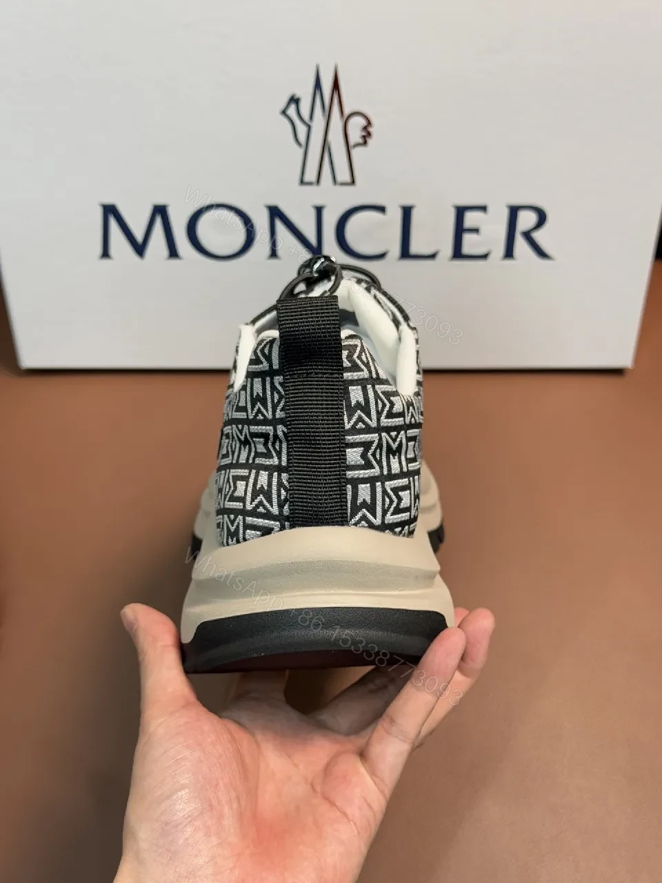 View 4 of Moncler Patterned Knit Runner: Bold Texture, Elevated Comfort