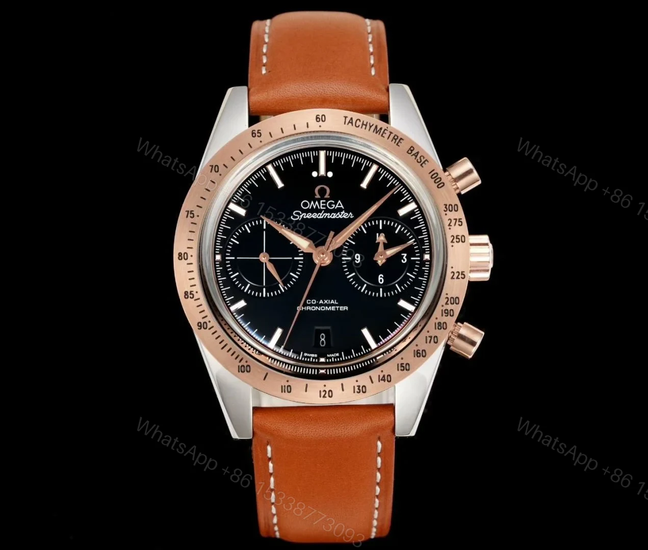 Omega Speedmaster 57 Co-Axial Stainless Steel Red Gold Black Dial 331.22.42.51.01.001 — view 1