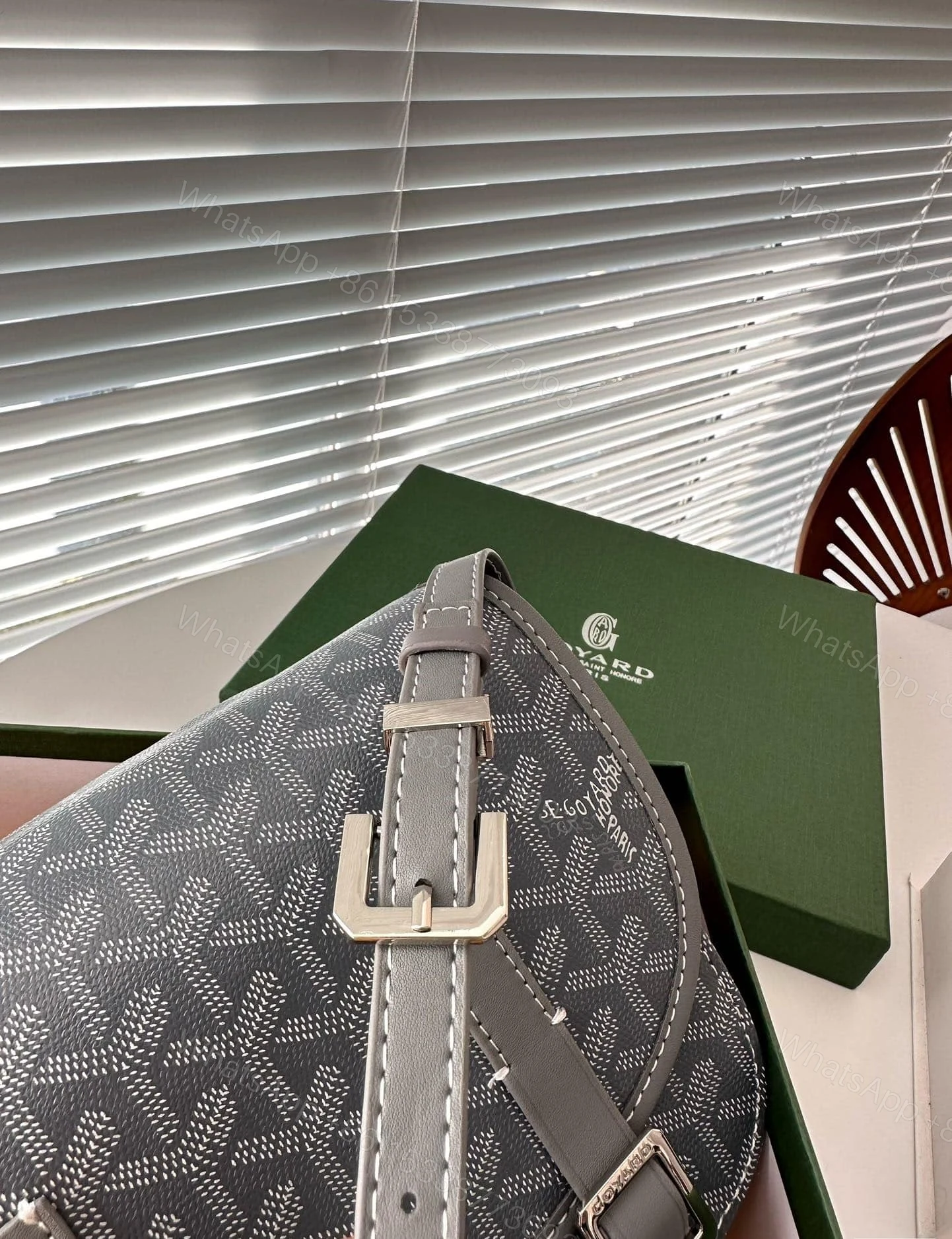 View 5 of GOYARD GOYARDINE BELVEDERE PM MESSENGER BAG GREY 21CM