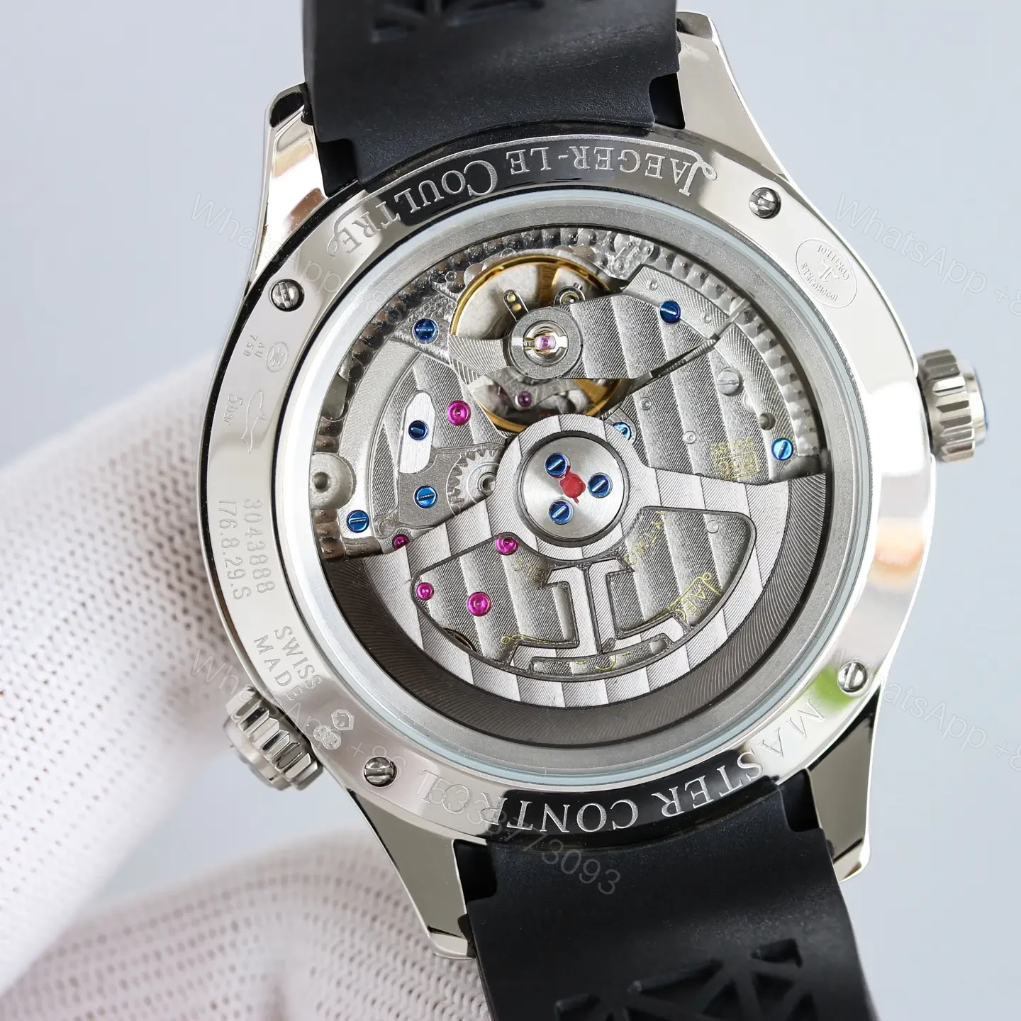 View 5 of Jaeger LeCoultre Black World Time Watch Rubber Strap Ultimate 42MM JLC-WT-BLK-RUB42