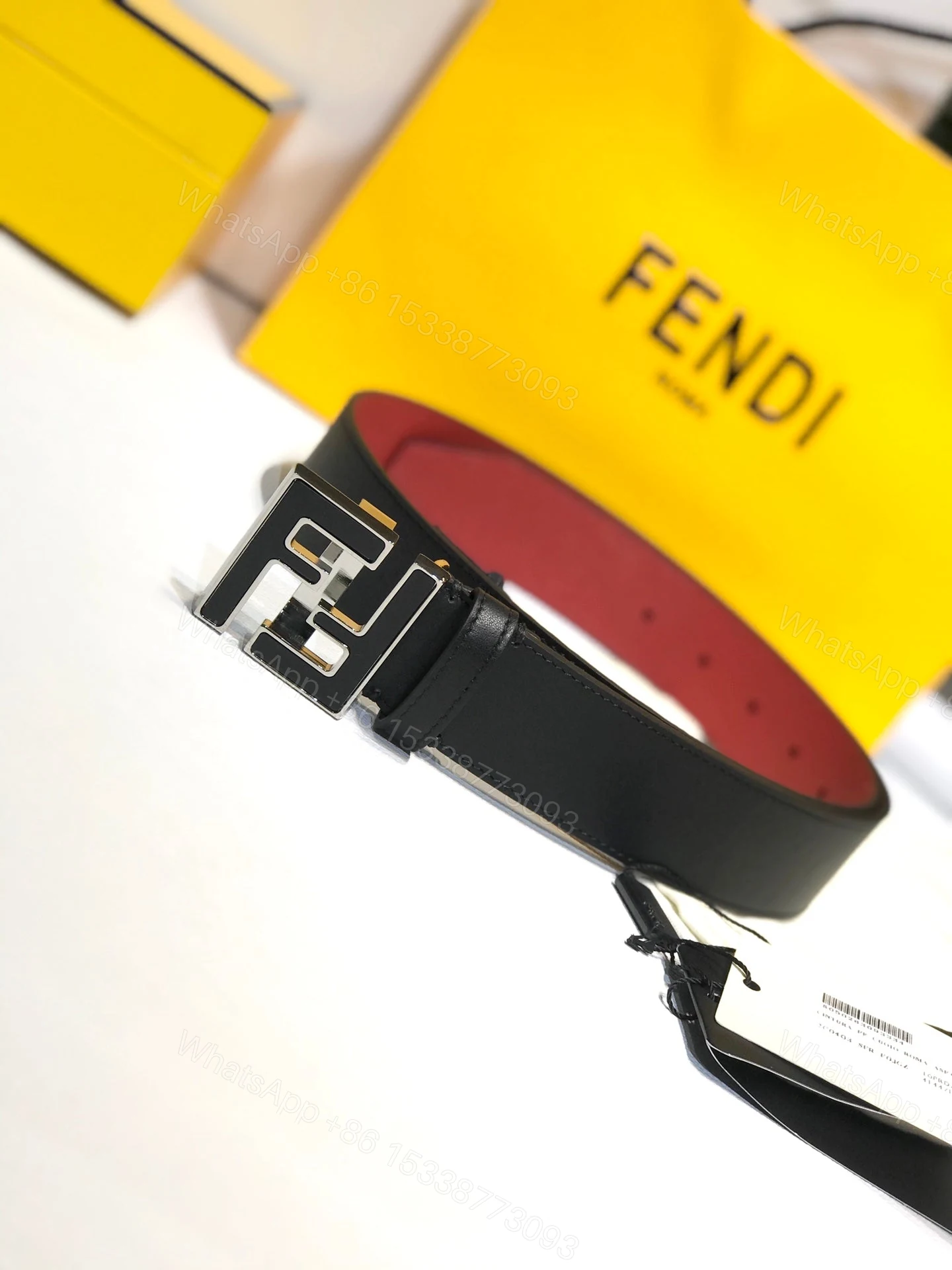 View 2 of FENDI LEATHER BETL BLACK 40MM