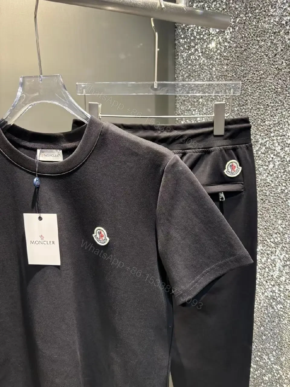 View 6 of Minimalist Black Duo: Premium Cotton-Blend Set with Logo Badge