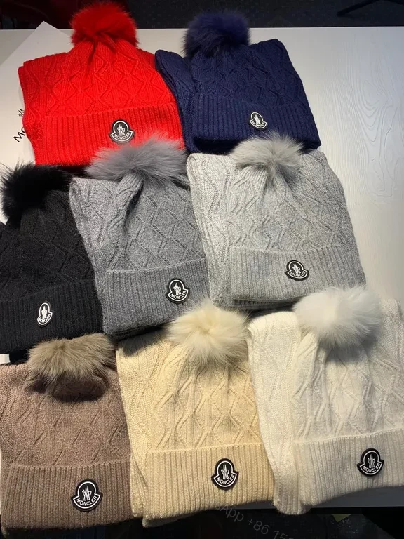 View 6 of Cozy Grey Knit Duo: Premium Wool Scarf & Beanie Set