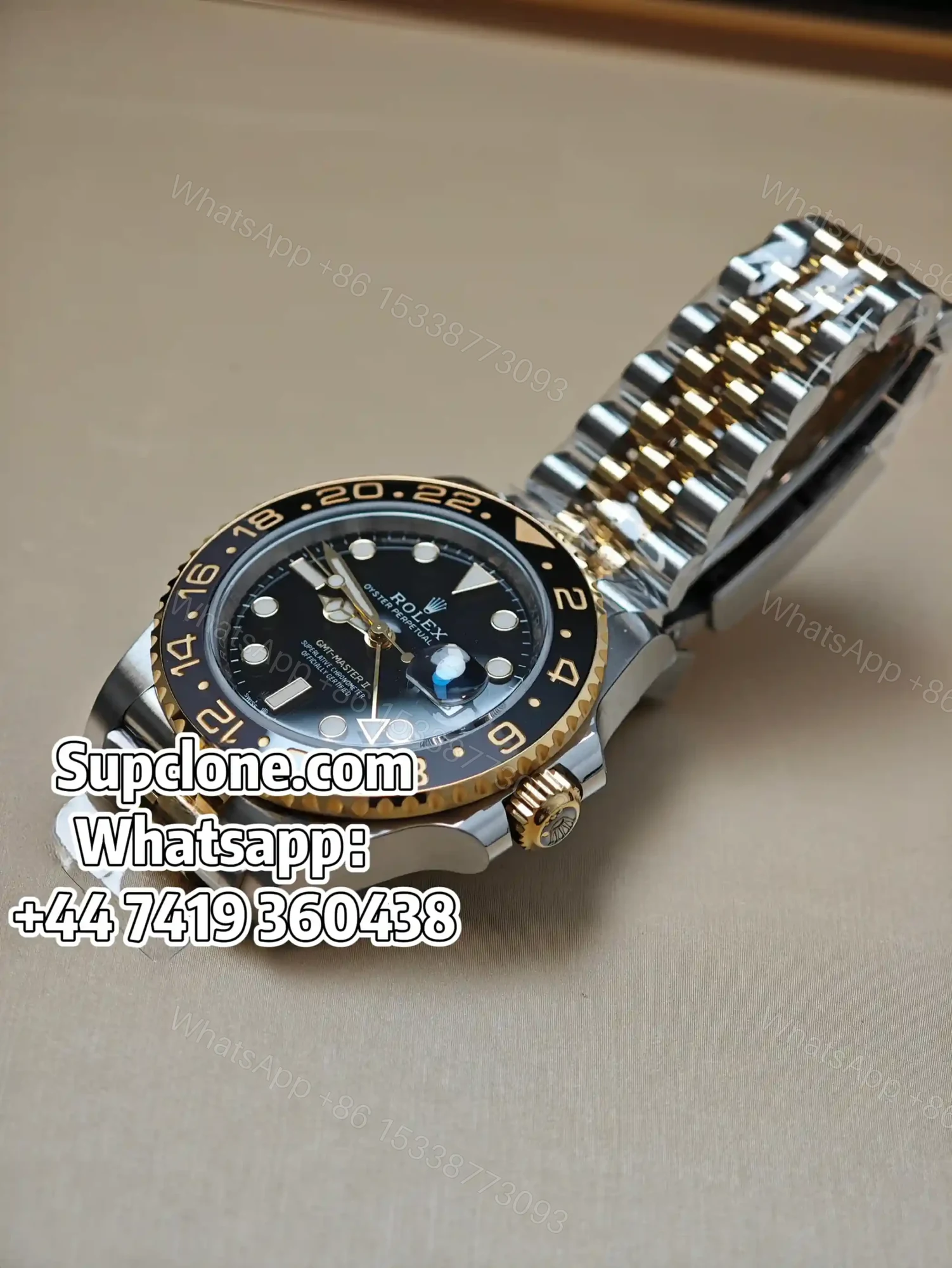 View 10 of Rolex Super Clone Watches 1:1 Guinness GMT-Master II 126710GRNR VS3285 Movement
