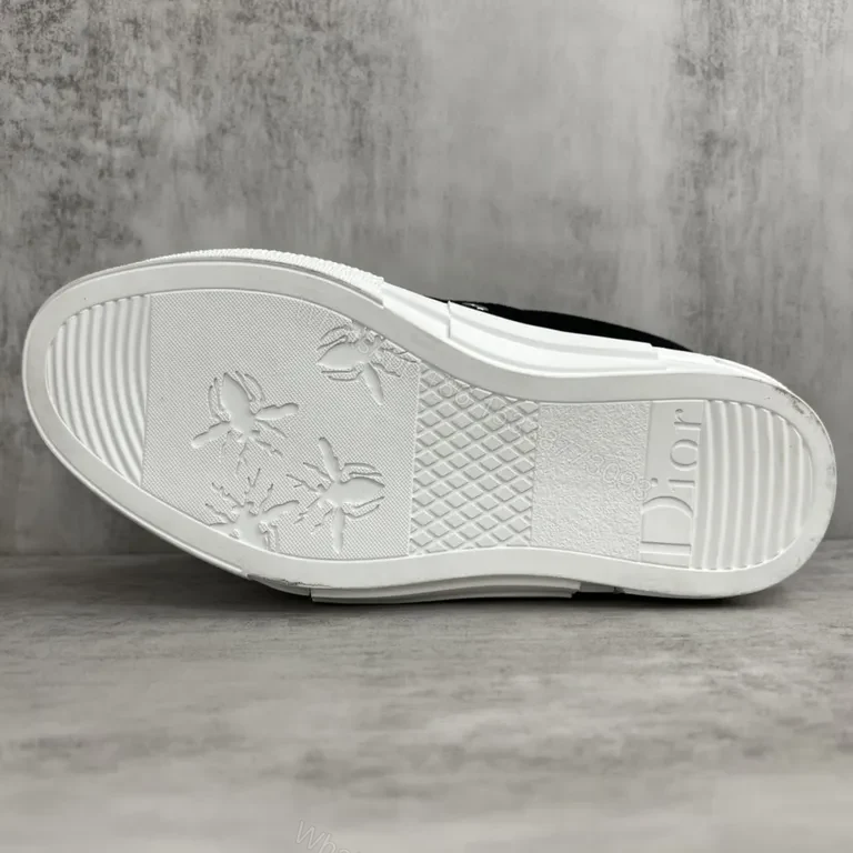 View 7 of Modular Stitch Runner: Black Canvas High-Tops with Dior-Inspired Accents