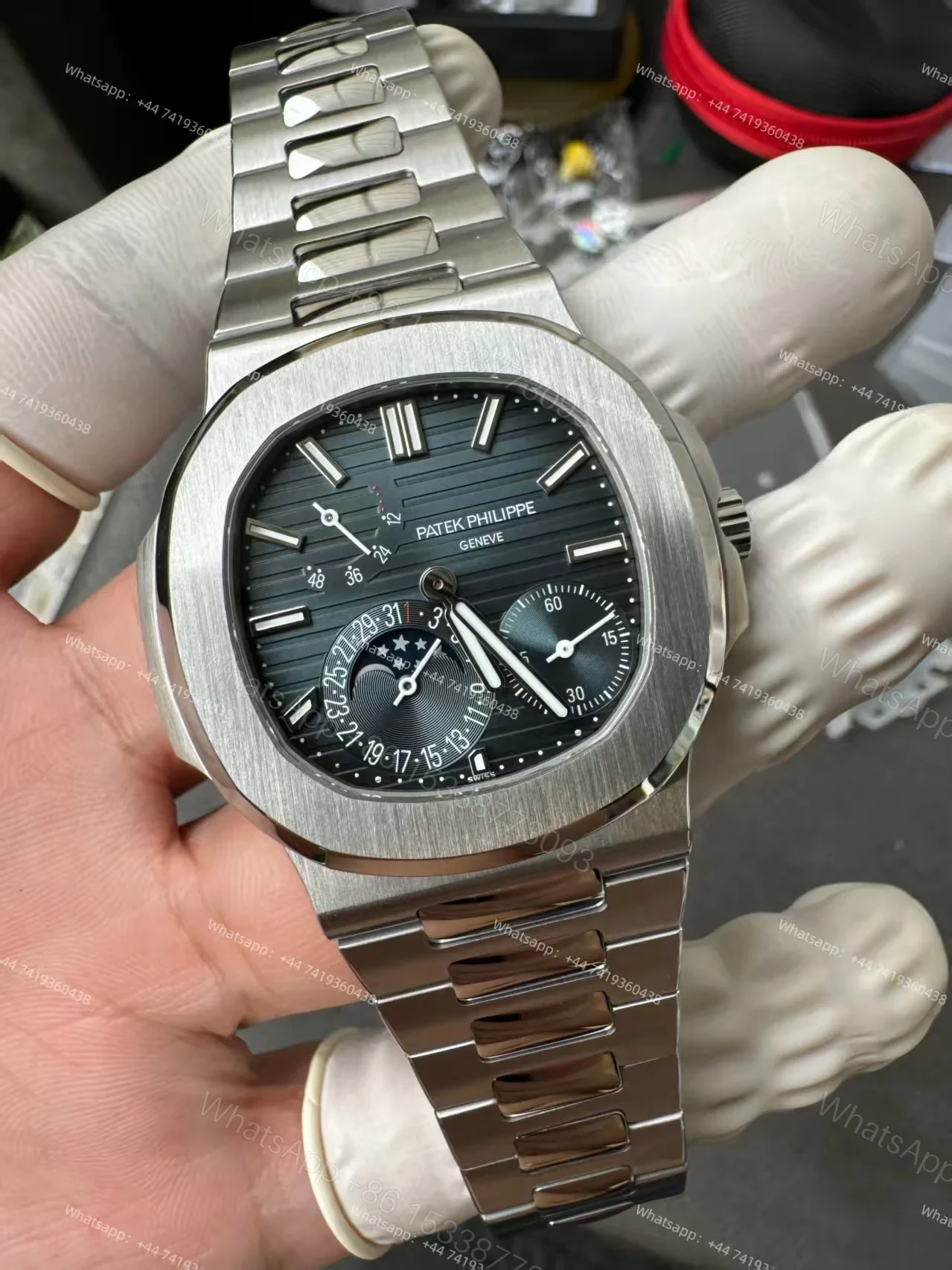 View 4 of Patek Philippe Super Clone Nautilus 5712/1A-001 Moon Phase 40MM