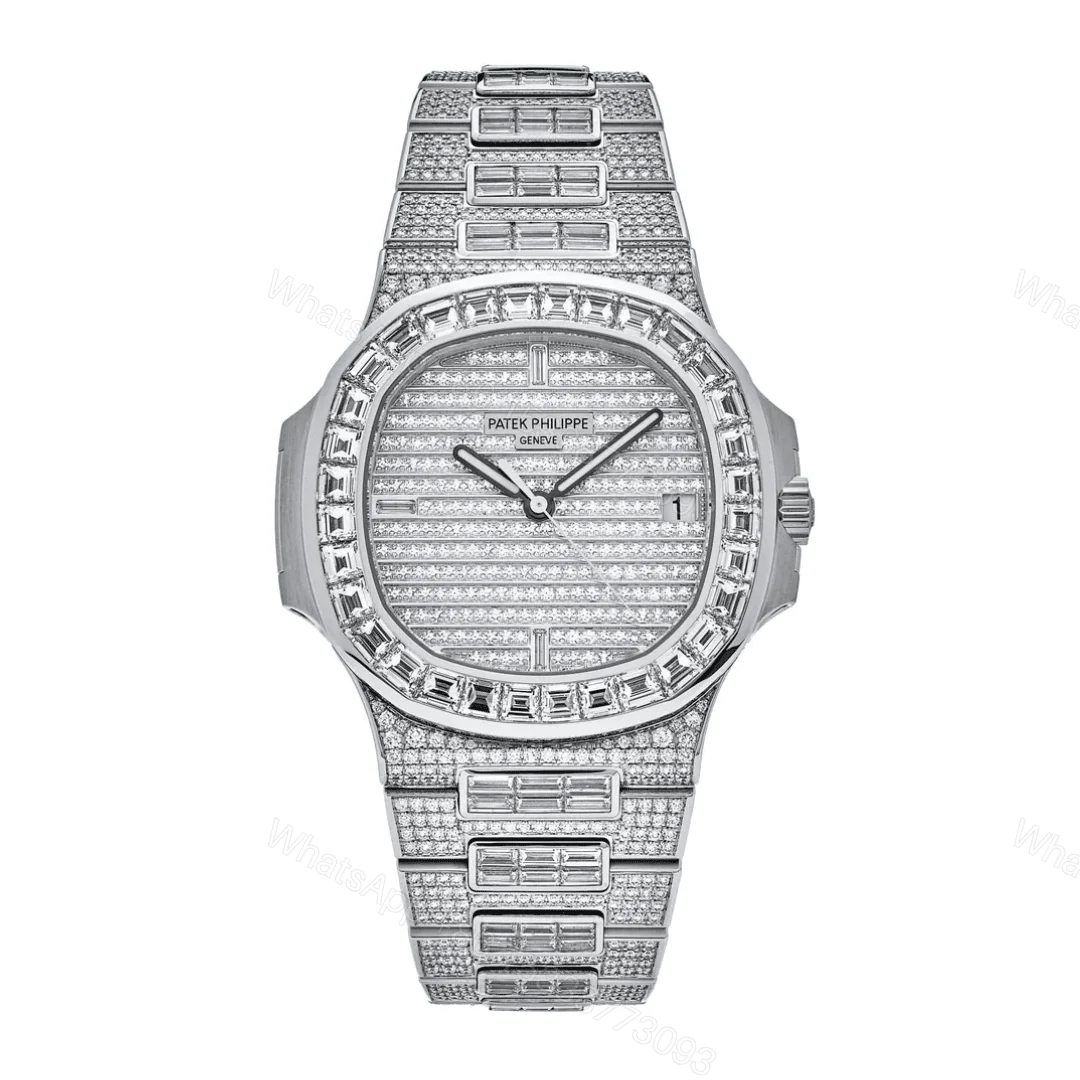 Patek Philippe Nautilus 5719 Diamond Paved Replica — view 1