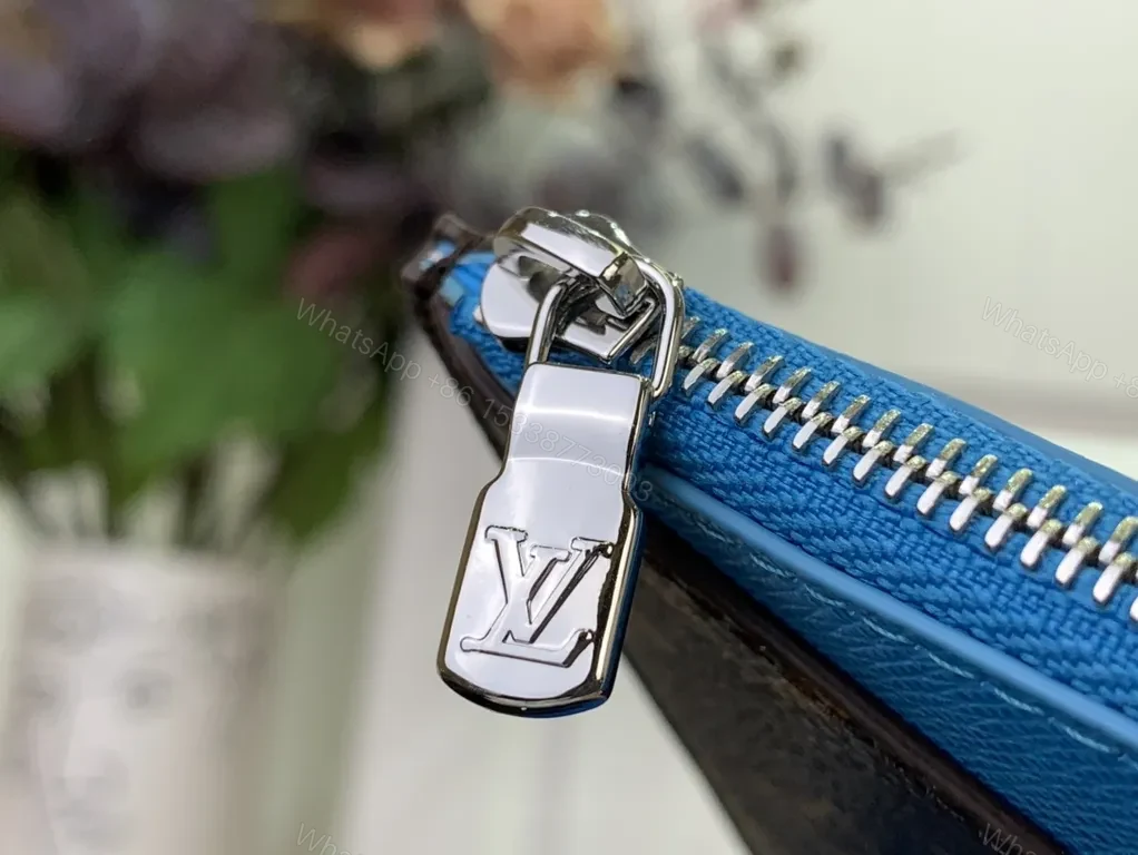 View 9 of Boldly Bright LV Tote: Blue Leather, Monogram Canvas, Structured Edge
