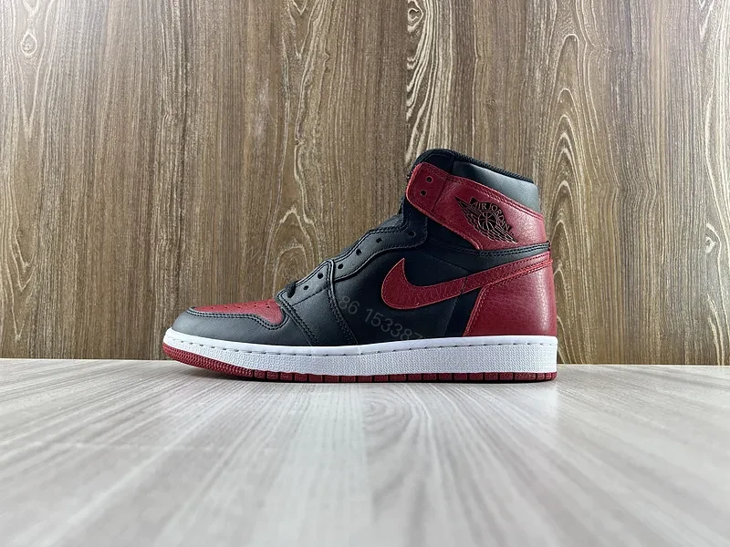 Bold Contrast Leather High-Top Sneakers for Men — view 1
