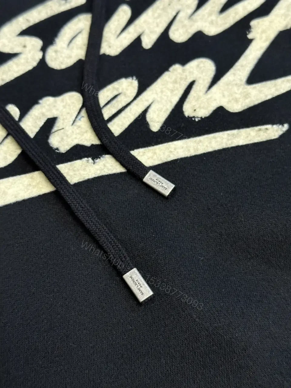 View 10 of Black Premium Hoodie: Luxe Logo, Cozy Fleece, Classic Pullover