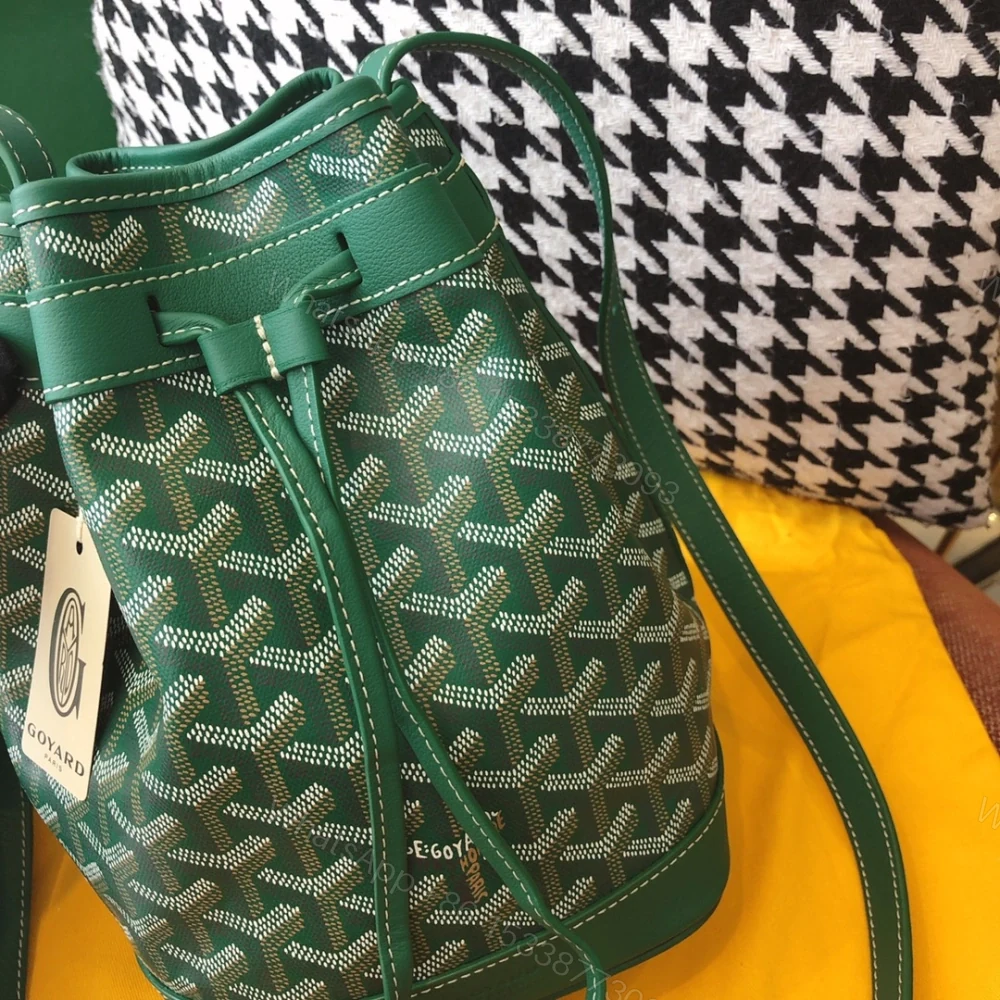 View 4 of 高仿Goyard*PEFLOT4抽繩水桶包綠色免檢版