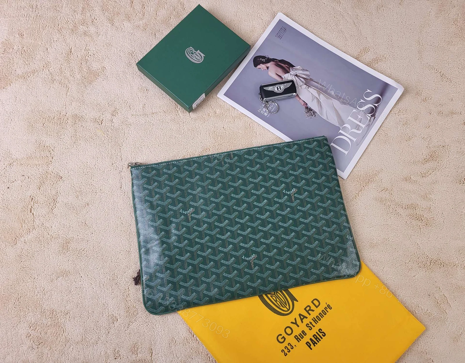 View 3 of GOYARD S?NAT MM POUCH GREEN 36CM SENAT2MGMTY09CL09P