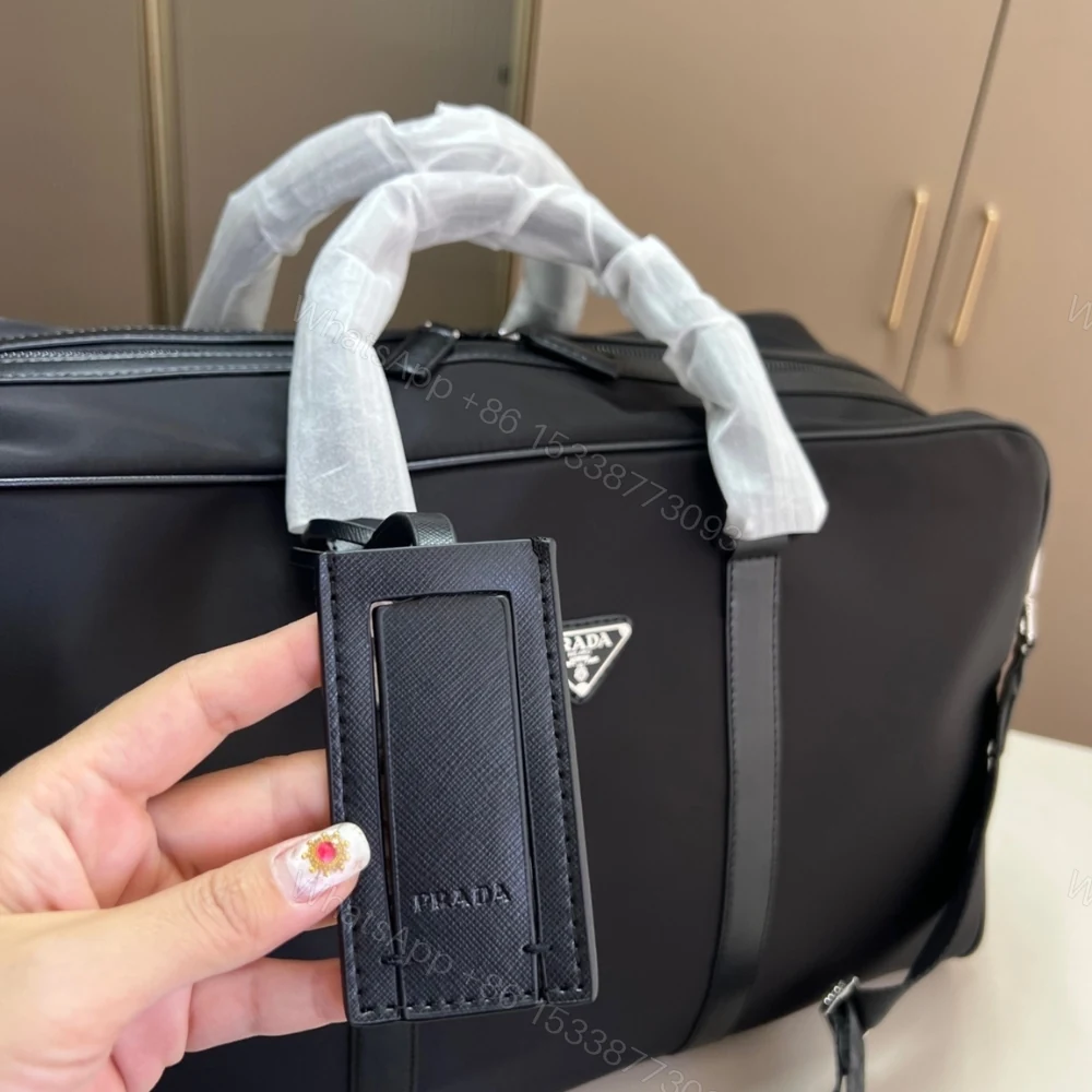 View 7 of Prada Re Nylon And Saffiano Duffel Bag Black 50Cm