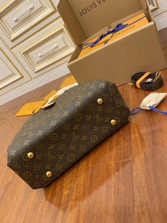 View 2 of Chic Monogram Tote: Luxury, Durable Leather Accents, 15-Inch