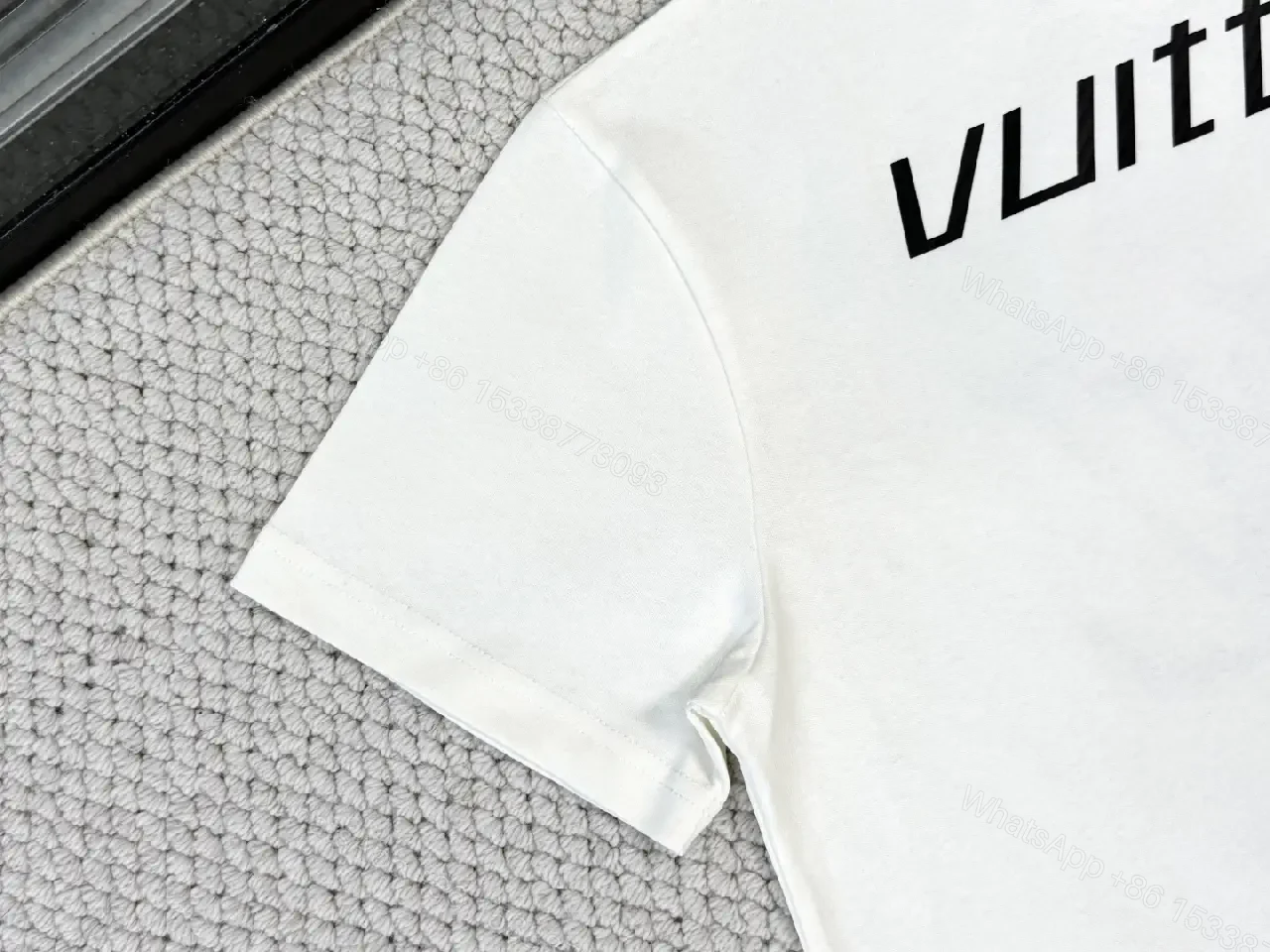 View 5 of White Cotton Graphic Tee, Bold Logo, Streetwear Essential