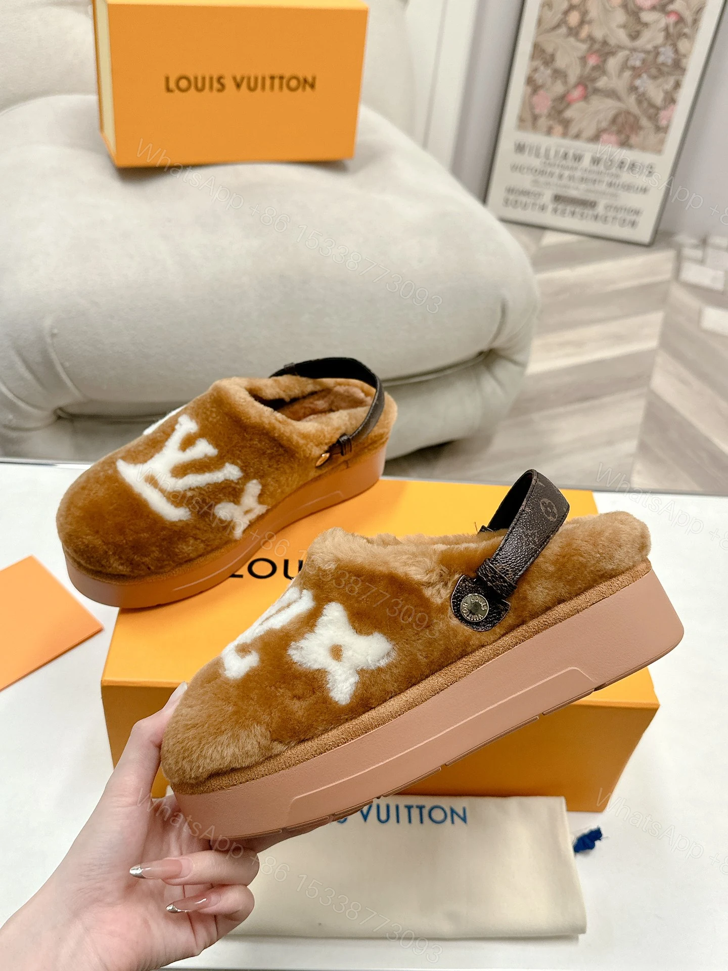 View 4 of LOUIS VUITTON ASPEN COMFORT CLOG CAMEL BROWN 1ADC2B