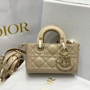View 4 of Dior Branded Women’s Handbag D-Joy Mini Bag Super Beige 16.5x6x10cm