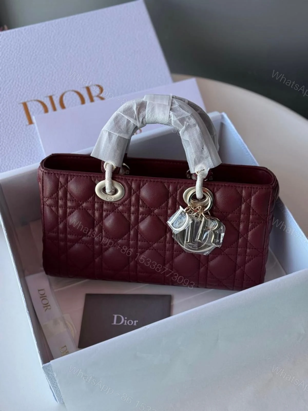 View 2 of Christian Dior Medium Lady D-Joy Bag In Lambskin First Copy | AAA+ Replica Designer Bag