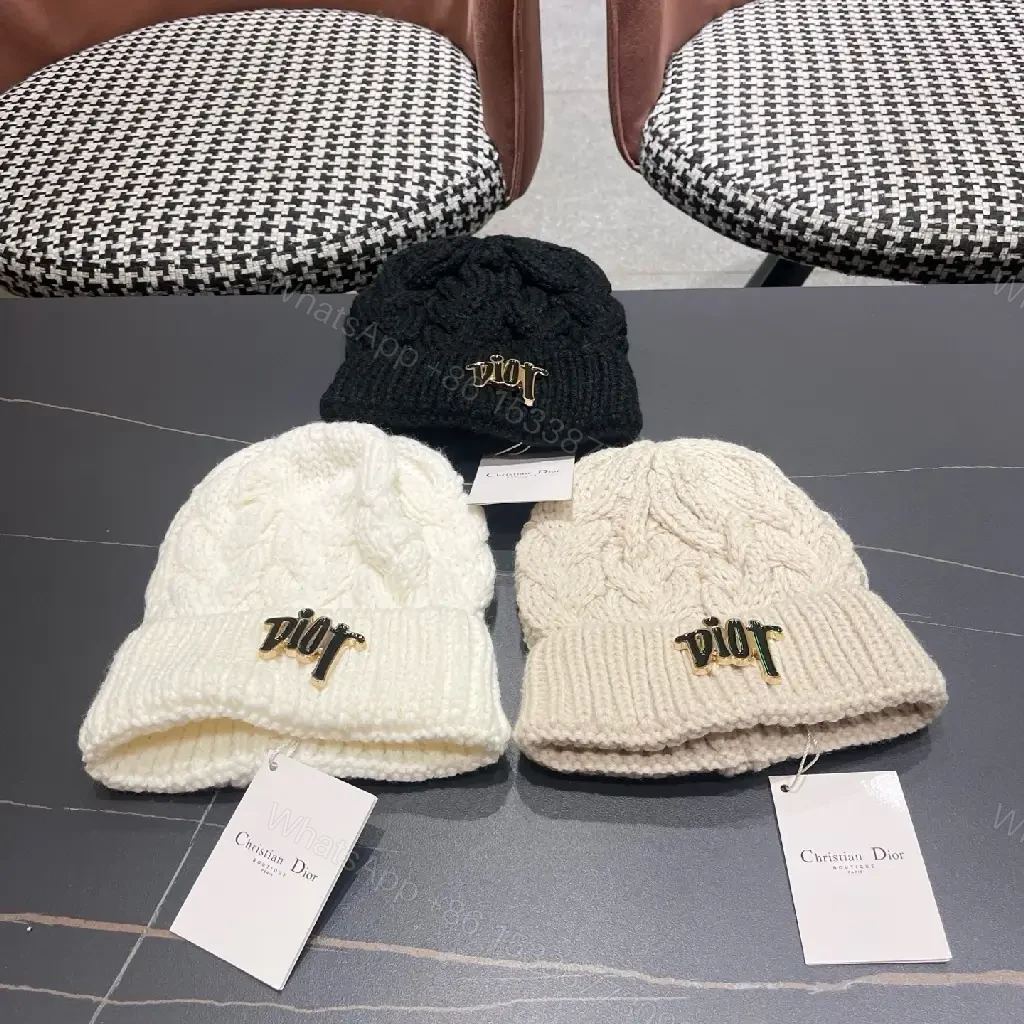 View 10 of Textured Knit Beanie: Black Braided Crown, Discreet Embroidery