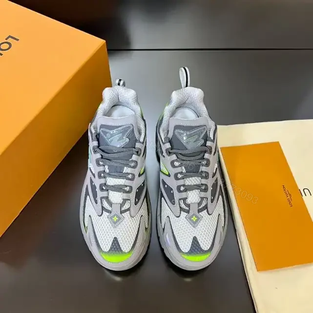 View 6 of LOUIS VUITTON RUNNER TATIC SNEAKERS IN GREY AND GREEN – LSVT348