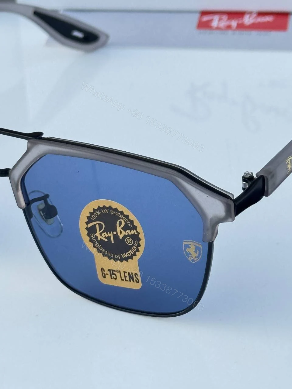 View 5 of First Copy RayBan 04 Grey Blue Sunglasses
