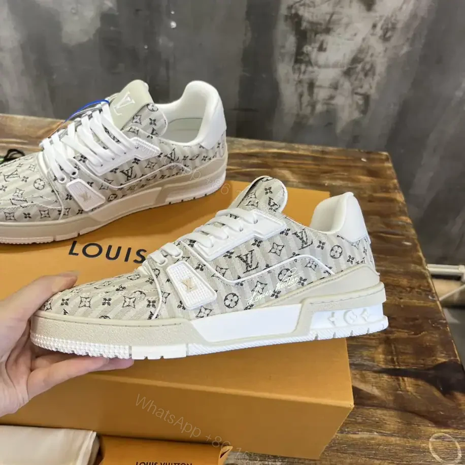 View 3 of LOUIS VUITTON LV TRAINER SNEAKERS IN BEIGE – LSVT345