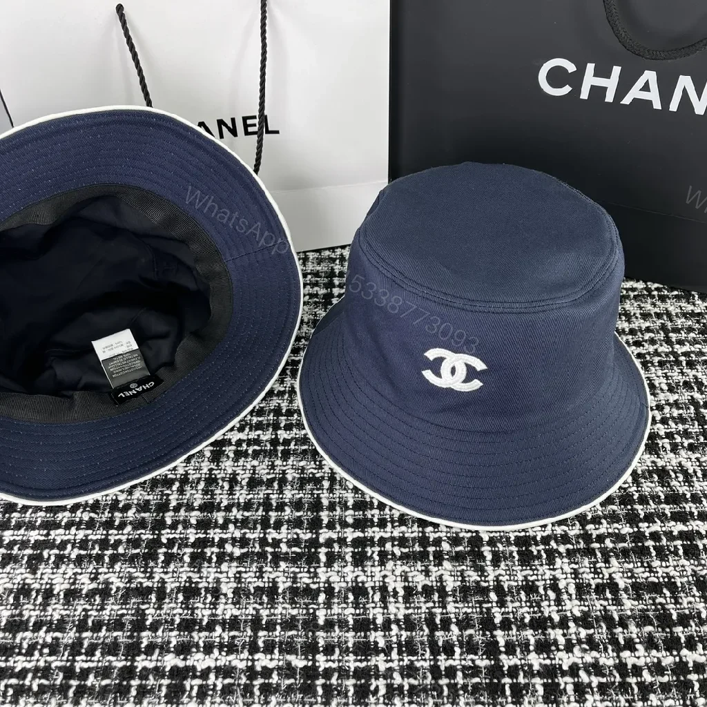 View 4 of Chic Nylon-Cotton Bucket Hat: Subtle Luxe, Sun Shield