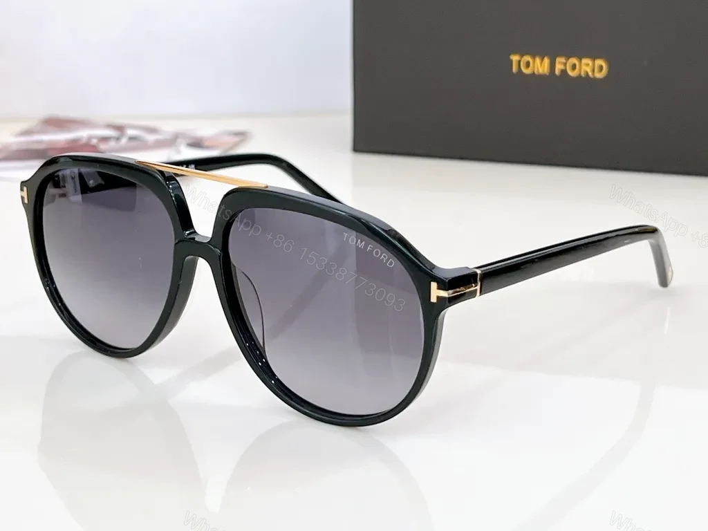 View 4 of Signature Tom Ford Sunglasses: Black Acetate, Polarized UV400, Luxe Everyday