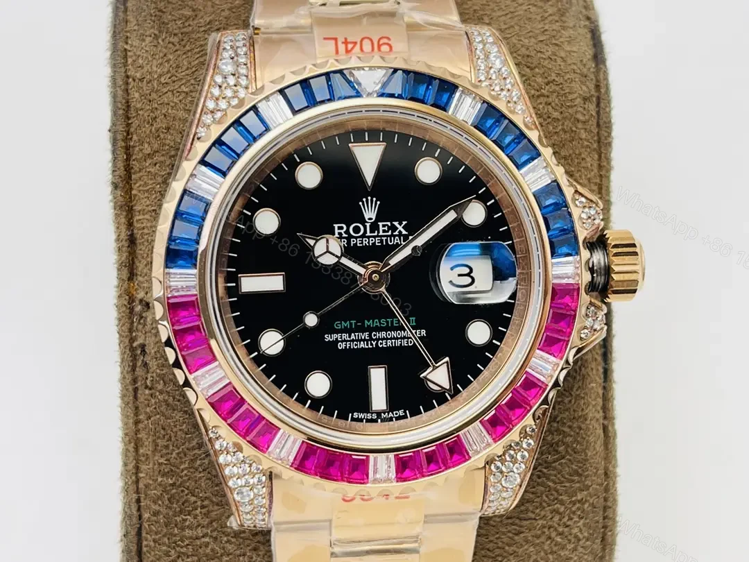 Fake Rolex GMT Master II Yellow Gold Best Oyster Bracelet 40MM 116748SARU — view 1