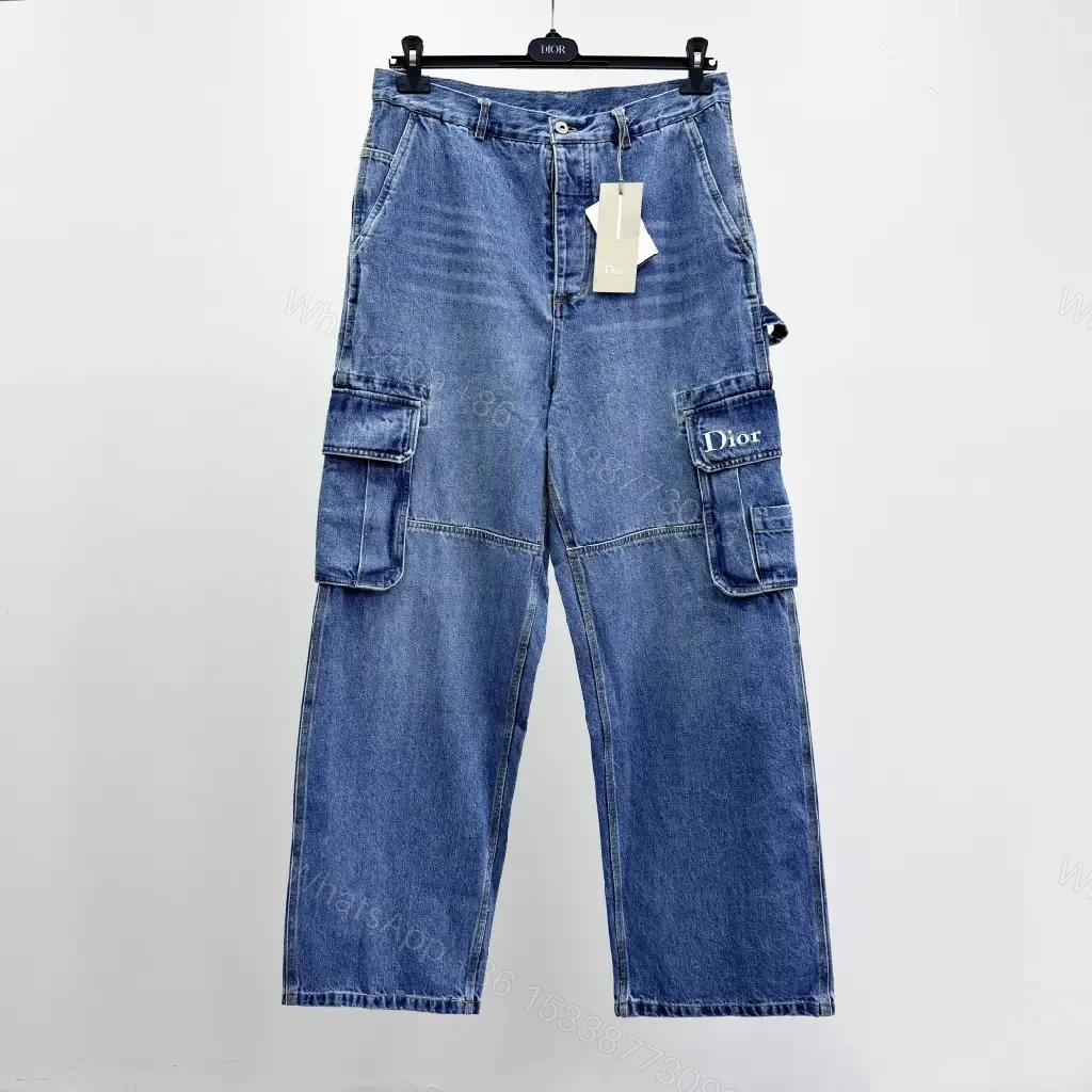 View 8 of Denim Cargo Relaxed Fit: Premium Utility Pants