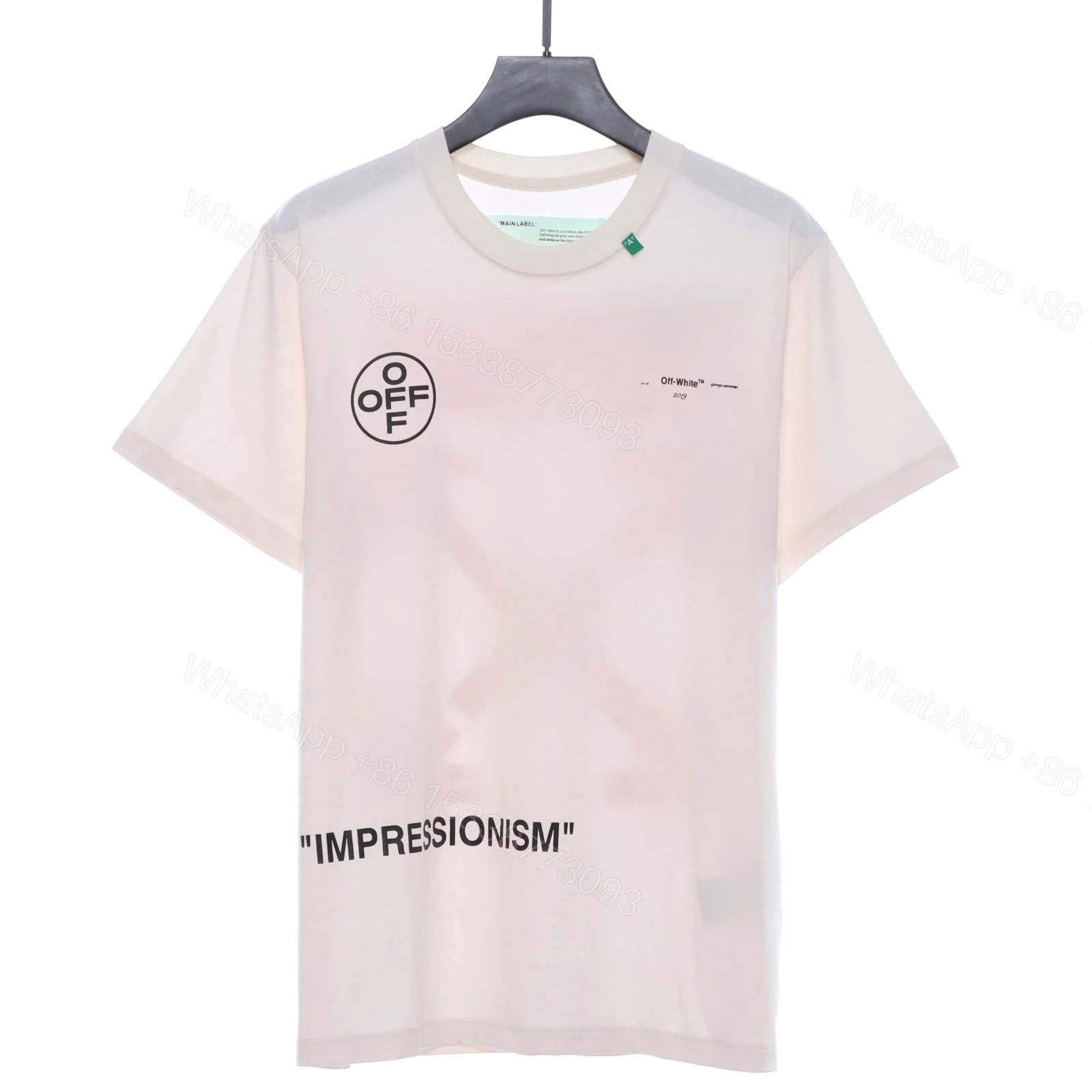 View 3 of Off-White Graffiti Pink Arrow Beige T-Shirt