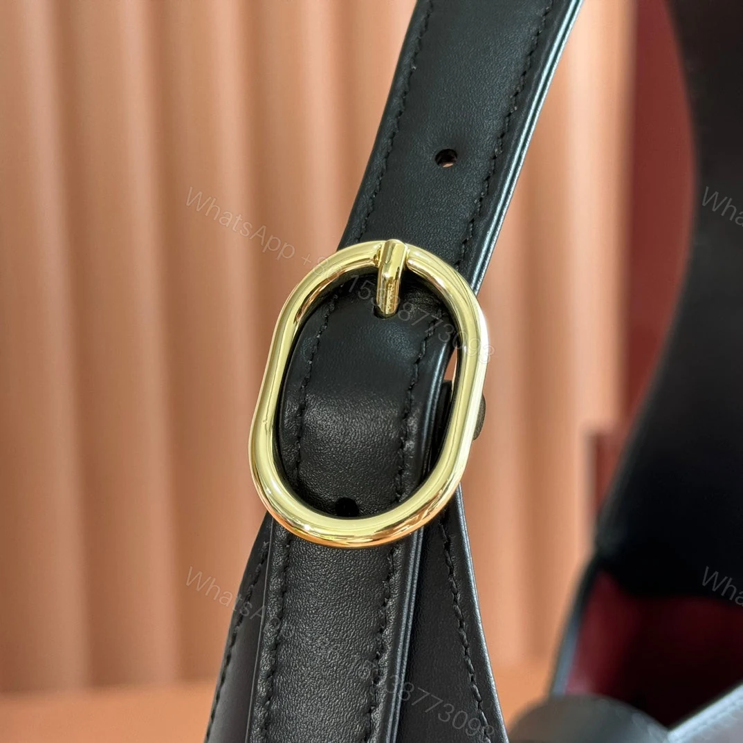 View 9 of JACKIE SMALL SHOULDER BAG 27 IN BLACK CALFSKIN GOLD HARDWARE