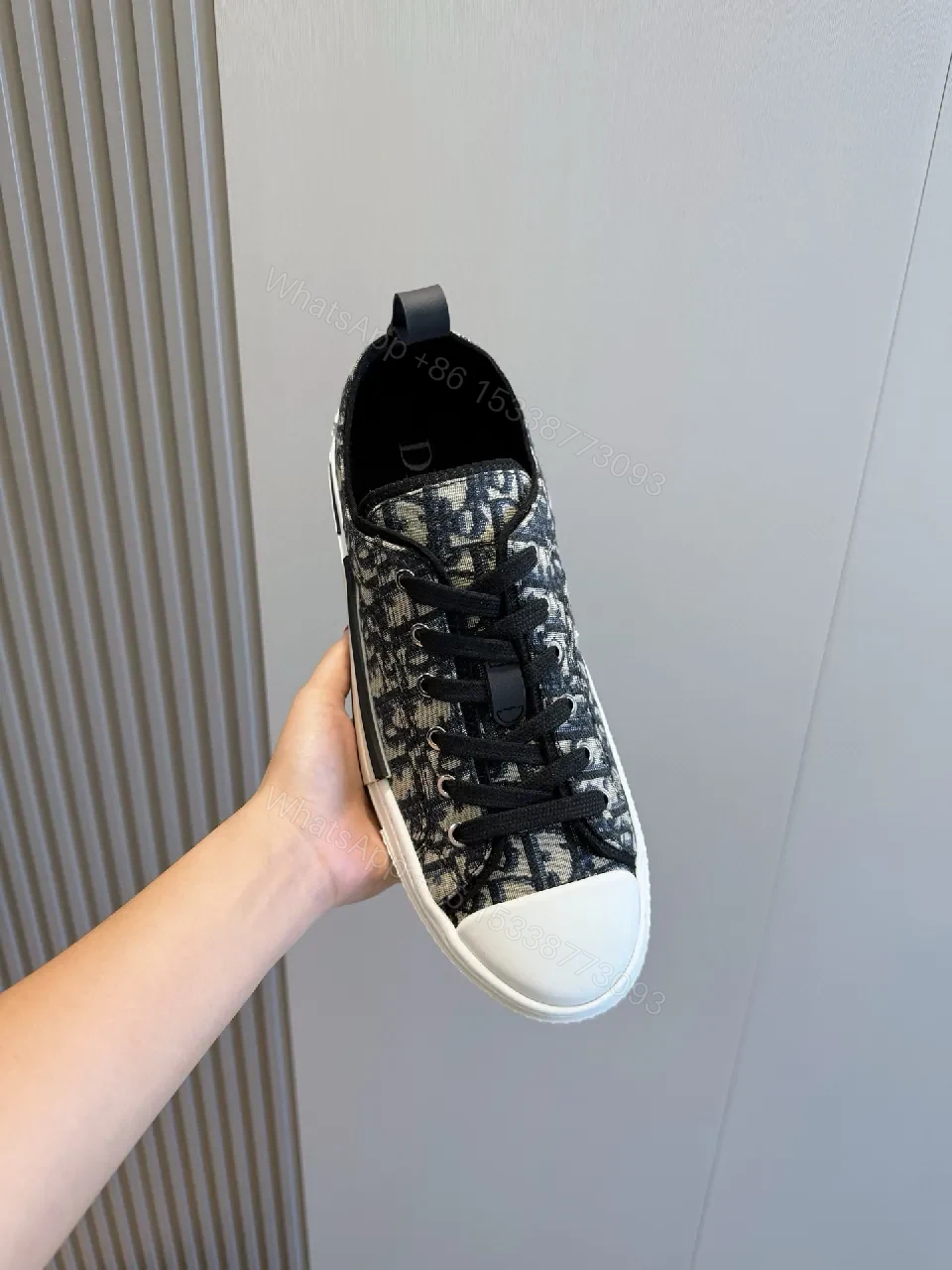 View 5 of Black & White Monogram Sneaker: Luxe Everyday Comfort