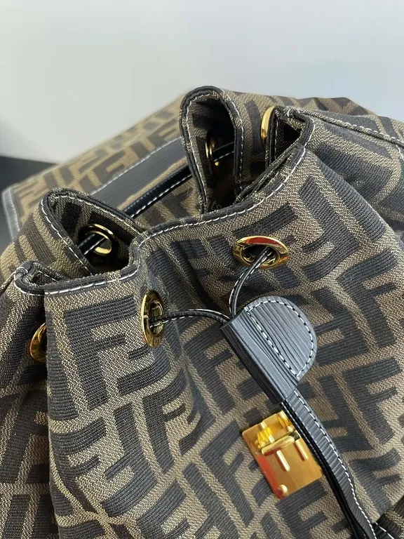 View 2 of Chic Fendi-Pattern Mini Backpack: Day-to-Night Luxury