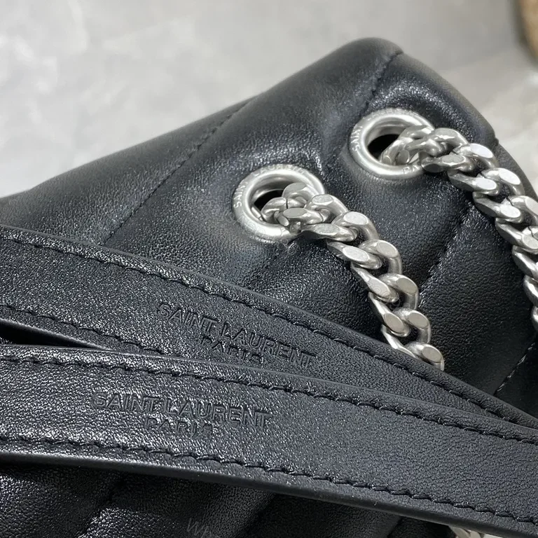 View 8 of Chic Black Quilted Leather Shoulder Bag - Versatile Saint Laurent