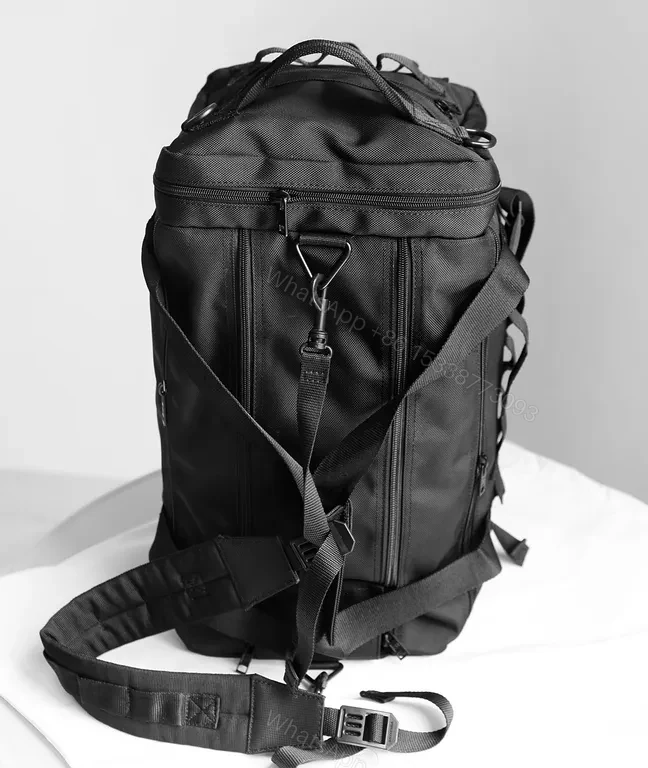 View 3 of Balenciaga Black Leather Bold Travel Duffel â€” Premium Cabin Bag