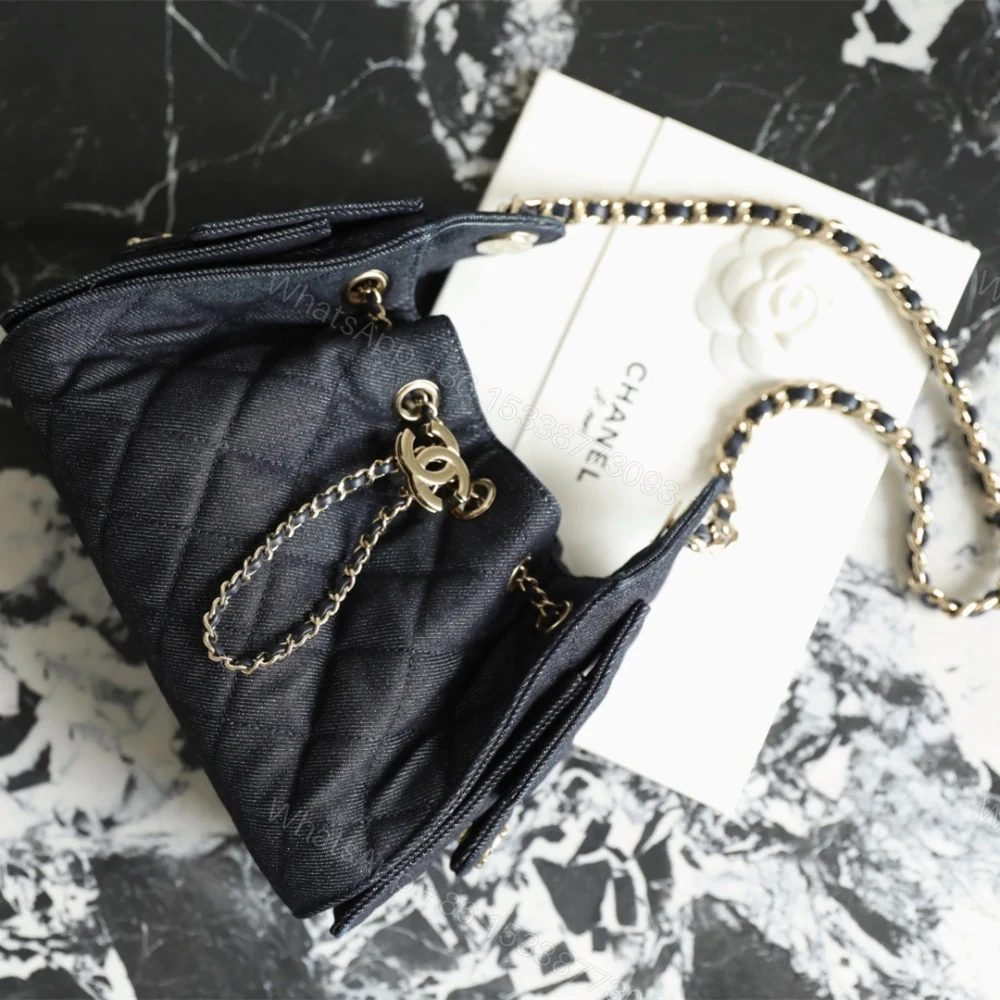 View 6 of 高仿Chanel*26P/25Bag系列AS5631水洗牛仔布手袋Mini黑色免檢版