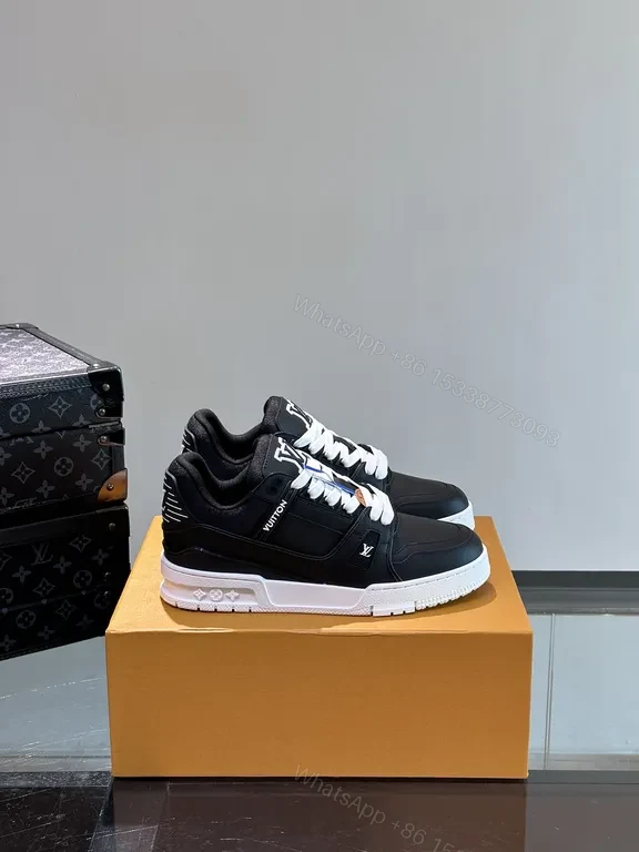 View 7 of Louis Vuitton-Inspired Panelled High-Tops: Luxury Streetwear Sneakers