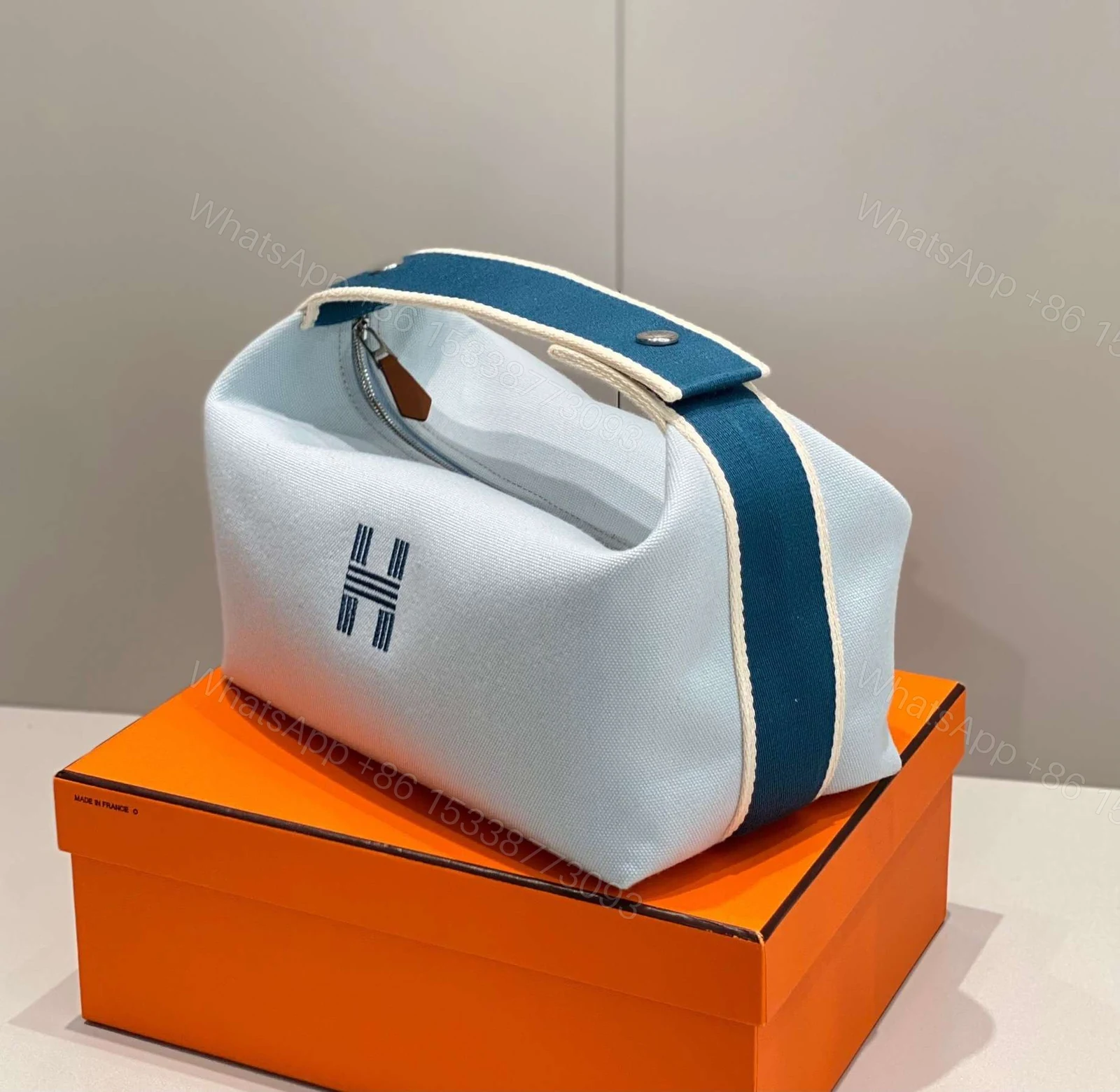 View 3 of Hermes Bride A Brac PM Woman’s Clutch Bag Blue Handbags 12x20x10cm
