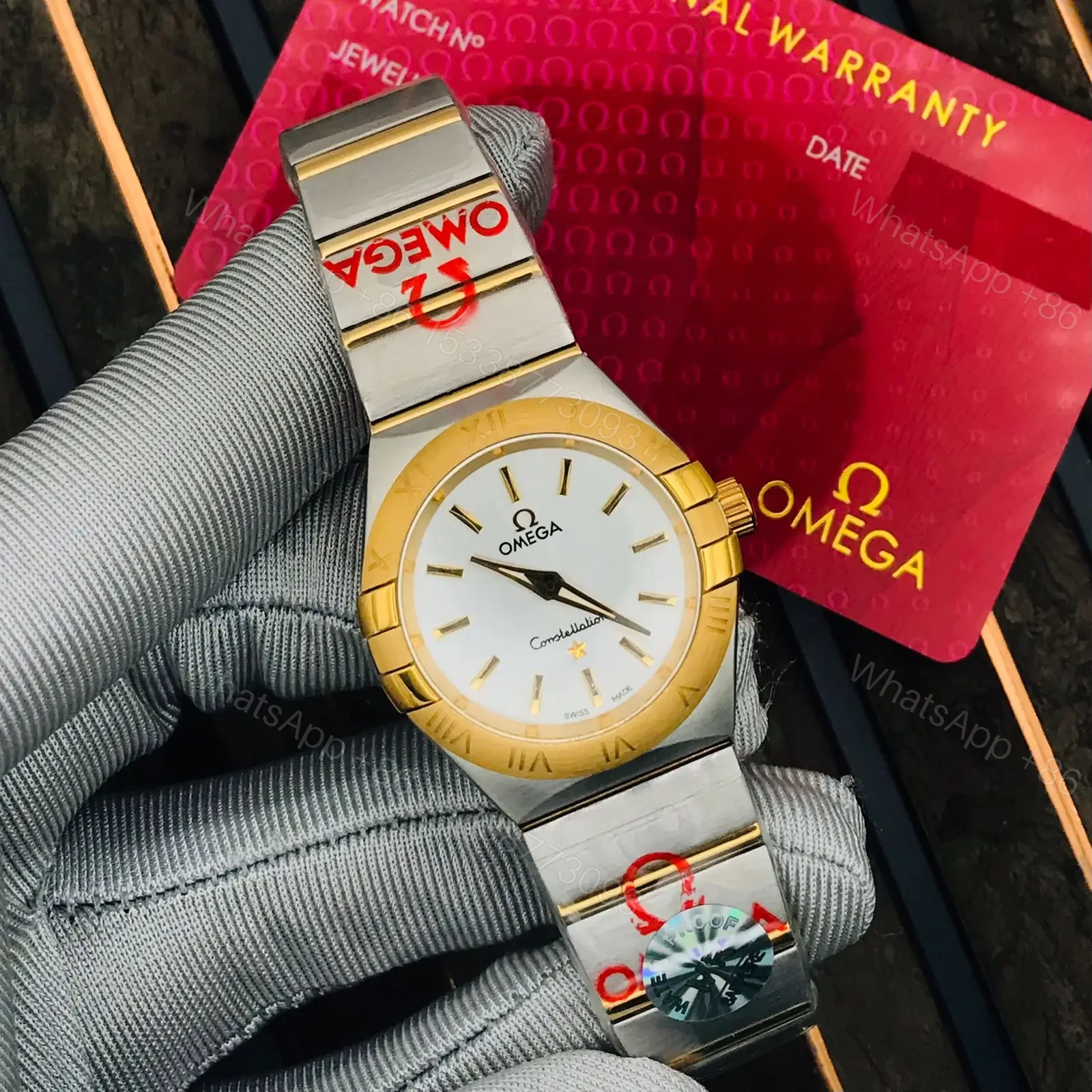 Omega Silver Yellow Gold Stainless Steel Constellation — view 1